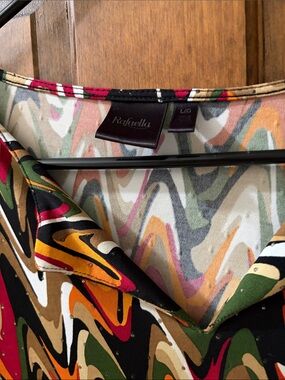 Rafaella Abstract Swirl Blouse in Multicolor